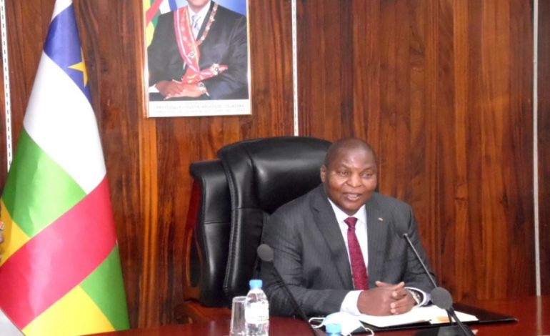 Audience accordée par le Président de la République Chef de l'Etat, Son Excellence le professeur Faustin Archange TOUADERA, Président du Conseil Supérieur de la Magistrature à la CPS.