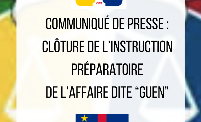 Communiqué de presse de la Cour pénale spéciale du 12 décembre 2024