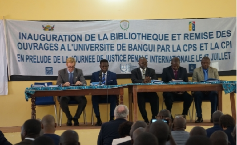 La CPI, la CPS, le PNUD et la MINUSCA soutiennent la faculté de Droit de l’Université de Bangui