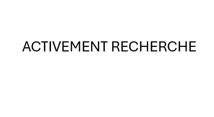 recherche