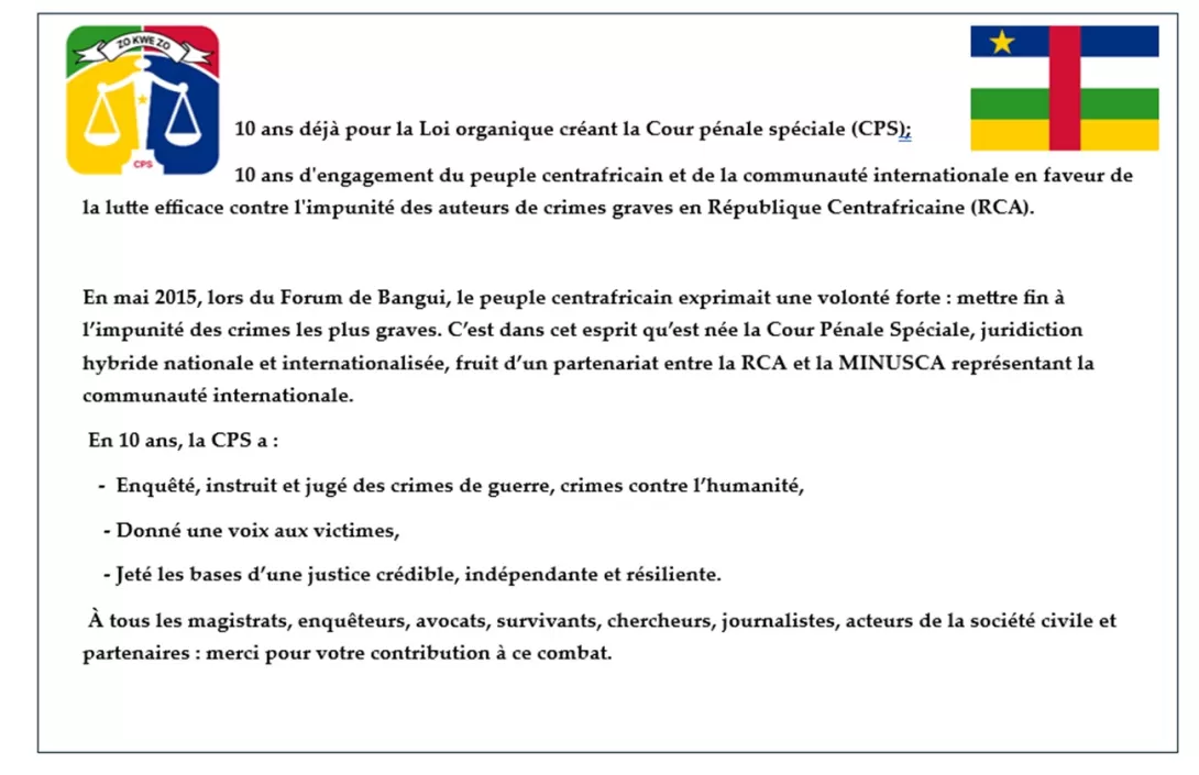 10e anniversaire de la loi organique créant la CPS
